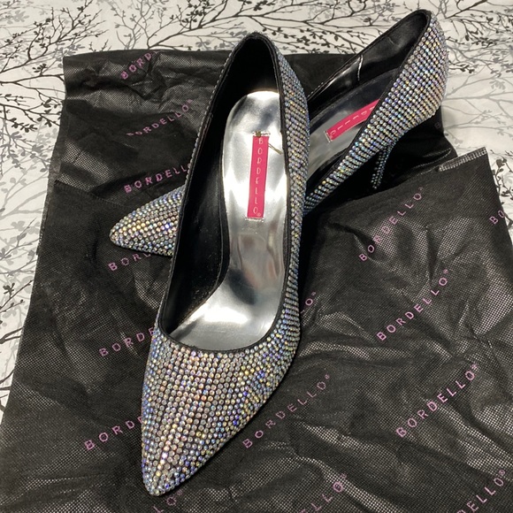 Bordello Shoes - 🌸Bordello Iridescent Rhinestone studded pumps🌸